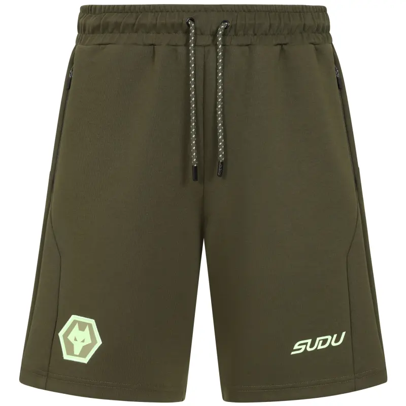 Wolverhampton Wanderers Shop | 2025-26 Players Travel Short – Dark Khaki Wolverhampton Wanderers Merchandise